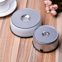 Base lumineuse LED rotative pour présentation de cristaux et objets en verre, vente en gros
