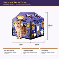 Griffoir pour chat en carton pour Halloween, motif citrouille, fantôme, chauve-souris, taille compacte, pour chats d'intérieur, vente en gros