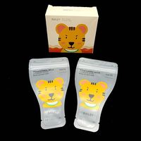 Sachets de stockage de lait infantile jetables antibactériens à compartiments séparés en PET/PE, imprimés en héliogravure, pour utilisation nomade