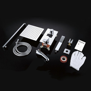 Brass <strong>Shower</strong> Set Chrome Rain <strong>Shower</strong> <strong>System</strong> with LED Celsius Temperature Display for Home Hotel - Product Image 3