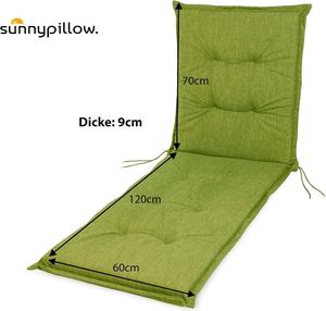 Cuscino <span class=keywords><strong>per</strong></span> Sdraio SunnyPillow 190x60cm <span class=keywords><strong>in</strong></span> Schiuma Extra Spessa 9cm Impermeabile Resistente ai Raggi UV <span class=keywords><strong>per</strong></span> Esterni <span class=keywords><strong>Giardino</strong></span> Terrazza - Product Image 3