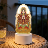 Lampe de nuit religieuse LED Notre-Dame de Guadalupe Sacré-Cœur Jésus Vierge Marie Catholique en acrylique illuminée Décoration d'intérieur Cadeau