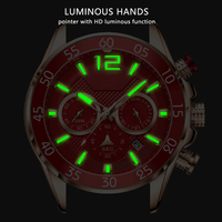 Marque privée Votre propre logo Noir Hommes Chronographe Lumineux Relojes Calendrier Masculino Poignet Hommes Montres À Quartz