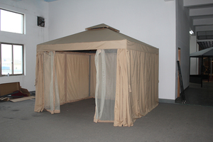 Tente de gazebo à double toit imperméable pour l'extérieur avec poteau en aluminium Moustiquaire Cadre en métal plastique Parties Arbours Pergola Arch - Product Image 5