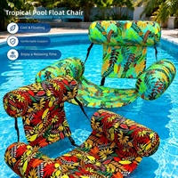 Lit flottant pour la natation, chaise inclinable aquatique, coussin flottant gonflable, siège flottant circulaire pour la navigation