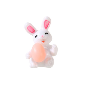 Easter Bunny Miniature Landscape Ornament Resin Craft Decor Indoor Outdoor Easter <b>Decoration</b> Nest <b>Eggs</b> Creative Jewelry - Product Image 5