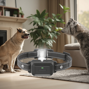 2025 Neues Design Wiederaufladbares USB-Bellkontroll-Hundespray-Halsband IPX5 Wasserdicht >20h Akkulaufzeit Sicheres Abschreckungsmittel Schwarzes <span class=keywords><strong>Spray</strong></span> - Product Image 1