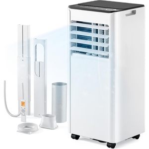 Climatiseur portable Euhomey 10000 Btu 3 en 1, refroidissement, déshumidificateur, ventilateur avec télécommande, blanc et noir - Product Image 1
