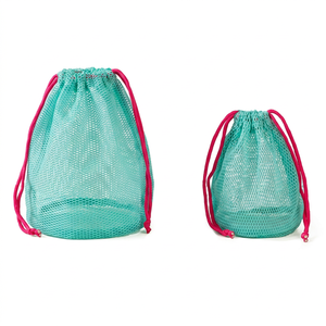 Bolsas de Compras Promocionales de Malla de Nailon con Cordón, Reutilizables, Portátiles, de Moda para Todas las Estaciones, Marca SH, en Varios Colores 1 - Product Image 2