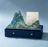 Boîte surprise sirène personnalisée style livre avec ruban, illustrations couleur, carton ondulé haut de gamme, jouets de collection, boîte rigide réutilisable