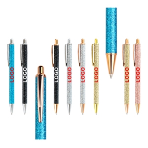 Bolígrafo redondo deportivo de negocios con logotipo impreso en polvo dorado, novedad, Metal promocional multicolor con personalizado para regalos - Product Image 3