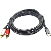 Câble audio USB C vers RCA Câble audio stéréo USB C vers 2 RCA mâle Type C vers RCA Y Splitter Cordon audio Câbles audio et vidéo