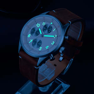 Montre à quartz pour homme, mouvement Miyota personnalisé, boîtier en acier inoxydable, résistante à l'eau, analogique, luminescente, pour les cadeaux quotidiens - Product Image 2