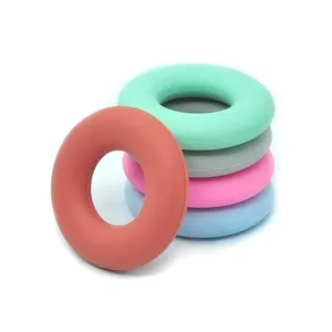 Kleurrijke Bpa Gratis Tandjes Kralen Voor Sieraden Baby Kralen Silicone Bijtring Ring