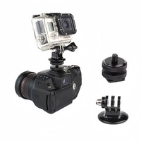 Accessoires pour appareil photo en aluminium anodisé sur mesure, acier inoxydable, usinage CNC 5 axes, électroérosion à fil, adaptateur de montage de trépied pour appareil photo, base fixe