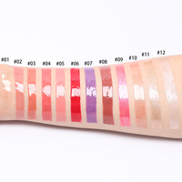 Cosmétiques de marque privée végétaliens Rouge à lèvres liquide rouge Brillant à lèvres brillant en gros