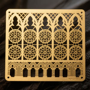 사용자 정의 부드러운 가장자리 사진 화학 에칭 304 스테인레스 스틸 황동 금속 에칭 크리스마스 장식 퍼즐 3D 금속 - Product Image 3