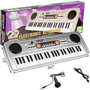 <span class=keywords><strong>Piano</strong></span> Electrónico de 49 Teclas, Teclado de Plástico ABS, Juguete Educativo para Niñas con 12 Escalas y Funciones de Aprendizaje de Armónica - Product Image 3