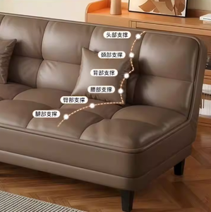 Lit convertible en canapé, canapé-lit pliable pour chambre à coucher, fauteuil inclinable pour deux personnes - Product Image 6