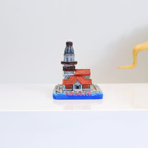 Collection d'ornements souvenirs en résine 3D personnalisés : <span class=keywords><strong>Cathédrale</strong></span> de Cagliari, Bastione di San Remy, Abbaye de Tihany, Tour de Kizkulesi, Monument - Product Image 5