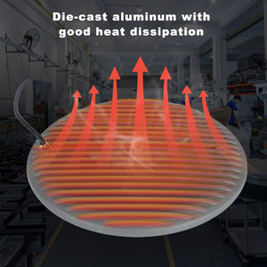 Bas <span class=keywords><strong>prix</strong></span> 100-600W IP65 conception de crochet en métal en aluminium intelligent nouvel entrepôt ufo anti-éblouissement led lumière haute baie - Product Image 4