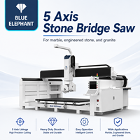 Scie à pont CNC 5 axes ES5 3200x2000mm avec table inclinable à 80 degrés pour le traitement de grandes dalles de marbre et de pierre artificielle