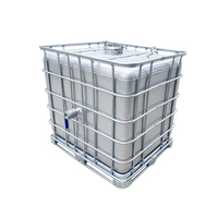 Réservoir IBC/conteneur IBC pour le stockage chimique de l'eau alimentaire seau en acier inoxydable 1000L avec jauge de niveau en verre