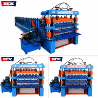 Machine à profiler les tôles de couverture métalliques ondulées trois couches, modèle 3-en-1, prix compétitif