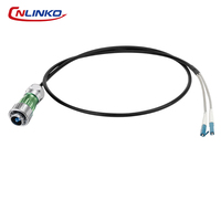 Ensemble de connecteurs de fibre optique industriels étanches IP68 CNLINKO DH24, câble à fibre optique monomode à double cœur