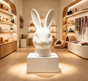 Tête de mannequin pour animaux de compagnie Lavinia en fibre de verre, modèle de chien, <span class=keywords><strong>pose</strong></span> debout originale européenne, statue <span class=keywords><strong>d</strong></span>écorative moderne, présentoir de table - Product Image 2