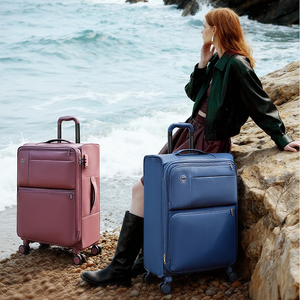 Set di Valigie Leggere Goby London in <span class=keywords><strong>Tessuto</strong></span> Oxford Morbido, 3 Pezzi 20" 24" 28" Pollici, <span class=keywords><strong>Grande</strong></span> Capacità con Separazione Asciutto/Bagnato, <span class=keywords><strong>Valigia</strong></span> da Cabina - Product Image 2