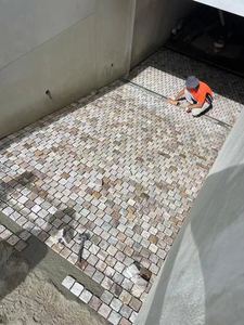 Màu be gạch nhìn tự nhiên thạch anh đá cuội pavers ngoài trời Giảm bên Loose đá cuội đường lái xe/lối đi lưới tấm - Product Image 6