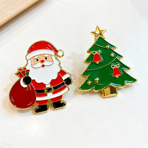 Aimants de réfrigérateur en métal personnalisés en gros, design Art Déco Père Noël, écologiques et étanches - Product Image 3
