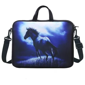 Sleeve Case Notebook Messenger Bags Digital Printing 12 to 17 Inch Neoprene Laptop Shoulder Bag