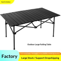 Table de pique-nique Yuanye pour l'extérieur, pliable, rectangulaire, facile à utiliser, épaissie, pour barbecue, idéale pour le camping et les soirées.