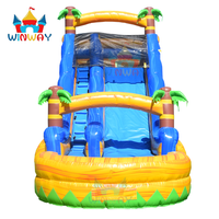 Vente chaude adulte toboggan gonflable maison de rebond plongeur toboggan gonflable château gonflable avec piscine pour enfants