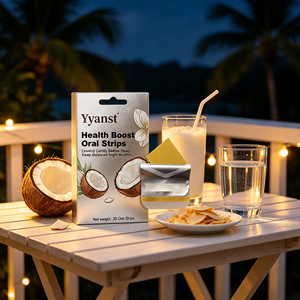 Tiras Orales Health Boost para la Relajación, 30 Unidades, Sabor Coco, Relájese Suavemente Antes de Dormir, Equilibra el Ritmo Nocturno, Suplemento Dietético - Product Image 2