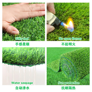 Artificial Grass <b>Mat</b> 2.0m Width 20sqm <b>Roll</b> Easy Installation For Outdoor Garden Balcony Playground School Field Wedding Decor - Product Image 2