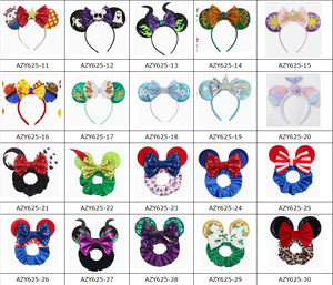 Minnie Bow Hair Band <b>Sweets</b> Glitter Sequins Ears Bow Headband Girls Hairband Festival Party Hair Accessory - Product Image 2