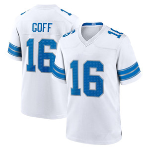   Maillots de football cousus : 26 Gibbs, 97 Hutchinson, 16 <span class=keywords><strong>Goff</strong></span>, 14 St. Brown, 20 Sanders, 58 Sewell, 5 Montgomery - Product Image 5