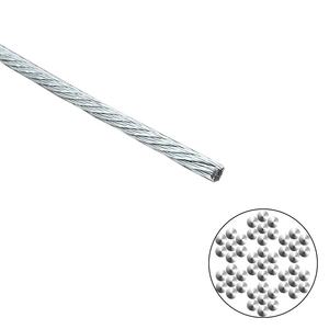 สายเคเบิลลวดเหล็กคาร์บอนสูง ได้รับการรับรองมาตรฐาน ISO9001 ชุบสังกะสี โครงสร้าง <span class=keywords><strong>7X19</strong></span> 7X7 สายเคเบิลโลหะ ผลิตซีลเชื่อม - Product Image 1