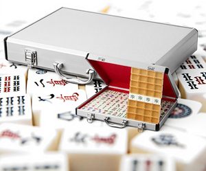 Étui vide pour Mahjong 14" x 10.75" x 2" en aluminium, mallette de protection pour tuiles de Mahjong, boîte de rangement portable pour dossiers - Product Image 3