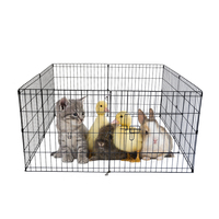 Enclos de jeu pliable en métal pour animaux de compagnie, clôture portable en fil métallique pour isolation des animaux, parc pour petits animaux, lapins et cochons d'Inde - Vente en gros