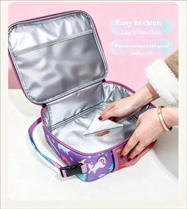 ชุดกล่อง<span class=keywords><strong>อาหาร</strong></span><span class=keywords><strong>กลางวัน</strong></span>กันน้ำรั่วพร้อมกระเป๋า, ขวดน้ำสำหรับเด็ก, กระเป๋าเก็บความเย็นแบบสองช่องสำหรับเด็กวัยหัดเดิน เด็กผู้หญิง ไปโรงเรียน - Product Image 4