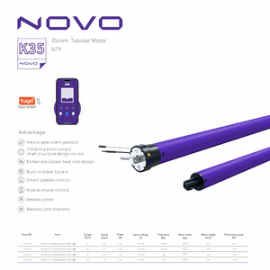 NOVO K35 Tuya Wifi AC 110V 220V Motor Tubular de 35mm de Alto Torque 6N 10N <span class=keywords><strong>para</strong></span> Persianas Enrollables Eléctricas Inteligentes con Control Remoto <span class=keywords><strong>para</strong></span> Oficina y Google - Product Image 3