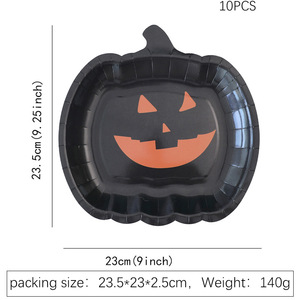 Wholesale Halloween <b>Tableware</b> Pumpkin Shaped Plates Halloween Party <b>Tableware</b> Thickened <b>Disposable</b> Paper Plates - Product Image 2