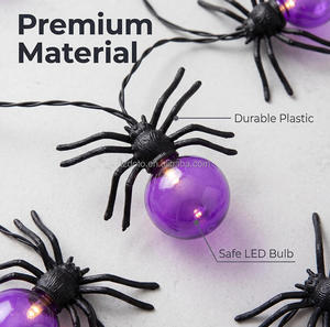 Luci a Stringa LED <span class=keywords><strong>DOTO</strong></span> Spider Bulb, Classificate IP44, Catene Luminose BO per Decorazioni di Halloween - Product Image 5