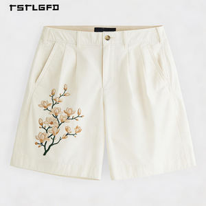 Pantalones Cortos Casuales para Hombre, Cintura Media, Doble Pliegue, Largura hasta la Rodilla, Tela Satén, Estilo Uniforme de Oficina - Product Image 4