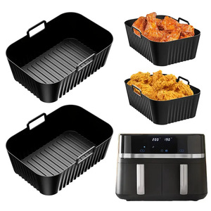 Vente en gros : Tapis de cuisson rectangulaire en silicone alimentaire pour friteuse à air, résistant à la chaleur et réutilisable, pour la cuisine - Product Image 2