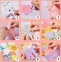 VOSAN Kit d'activités créatives pour enfants : Bouquet de fleurs en papier DIY, thème science-fiction, cadeau Fête des Enseignants, découpes en papier, nœuds